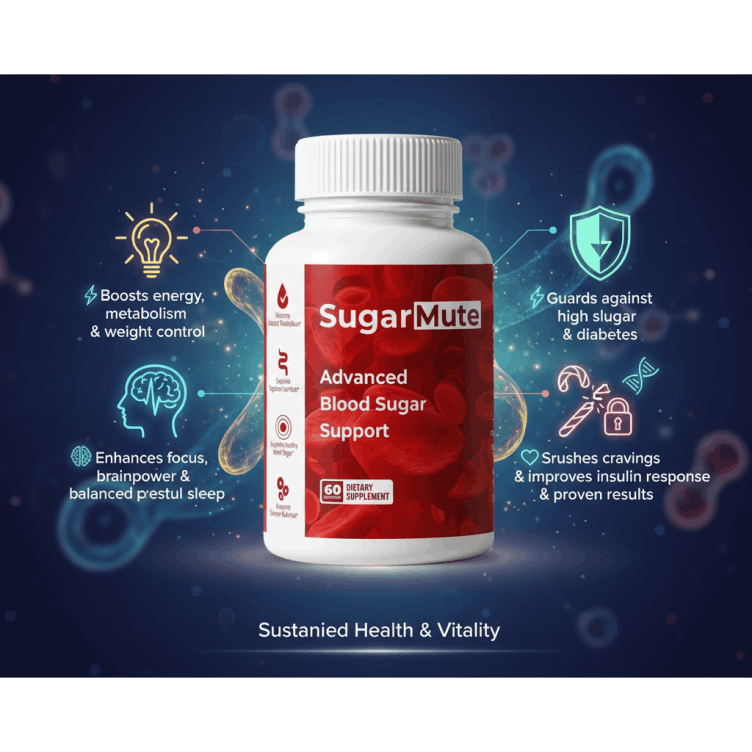 Sugar Mute supplement bottle for healthy blood sugar support
